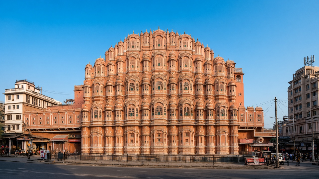 Hawa Mahal in the old city of Jaipur