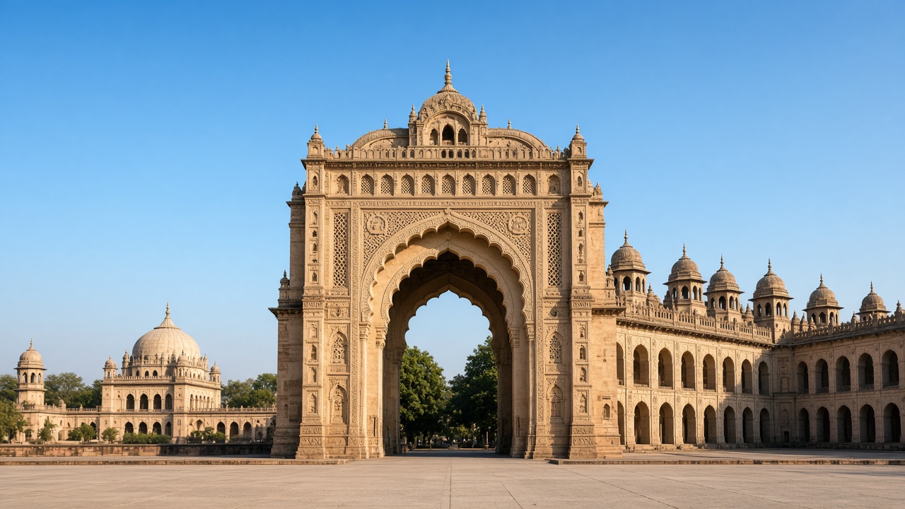 Rumi Darwaza and the Bara Imambara complex in Lucknow