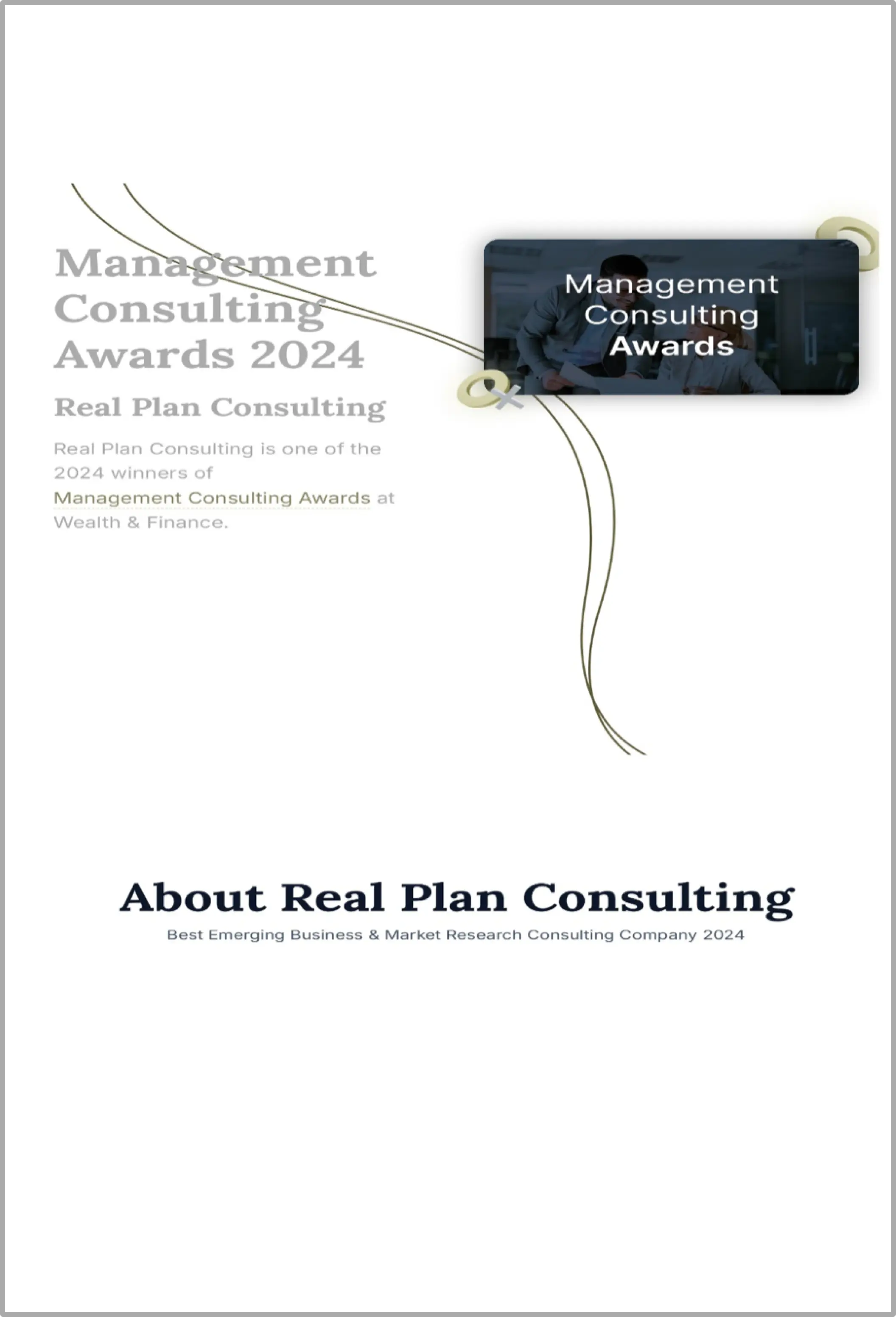 Real Plan Consulting award certificate
