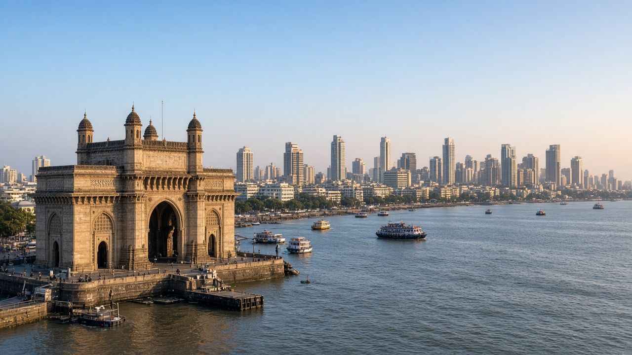 Gateway of India and the South Mumbai skyline