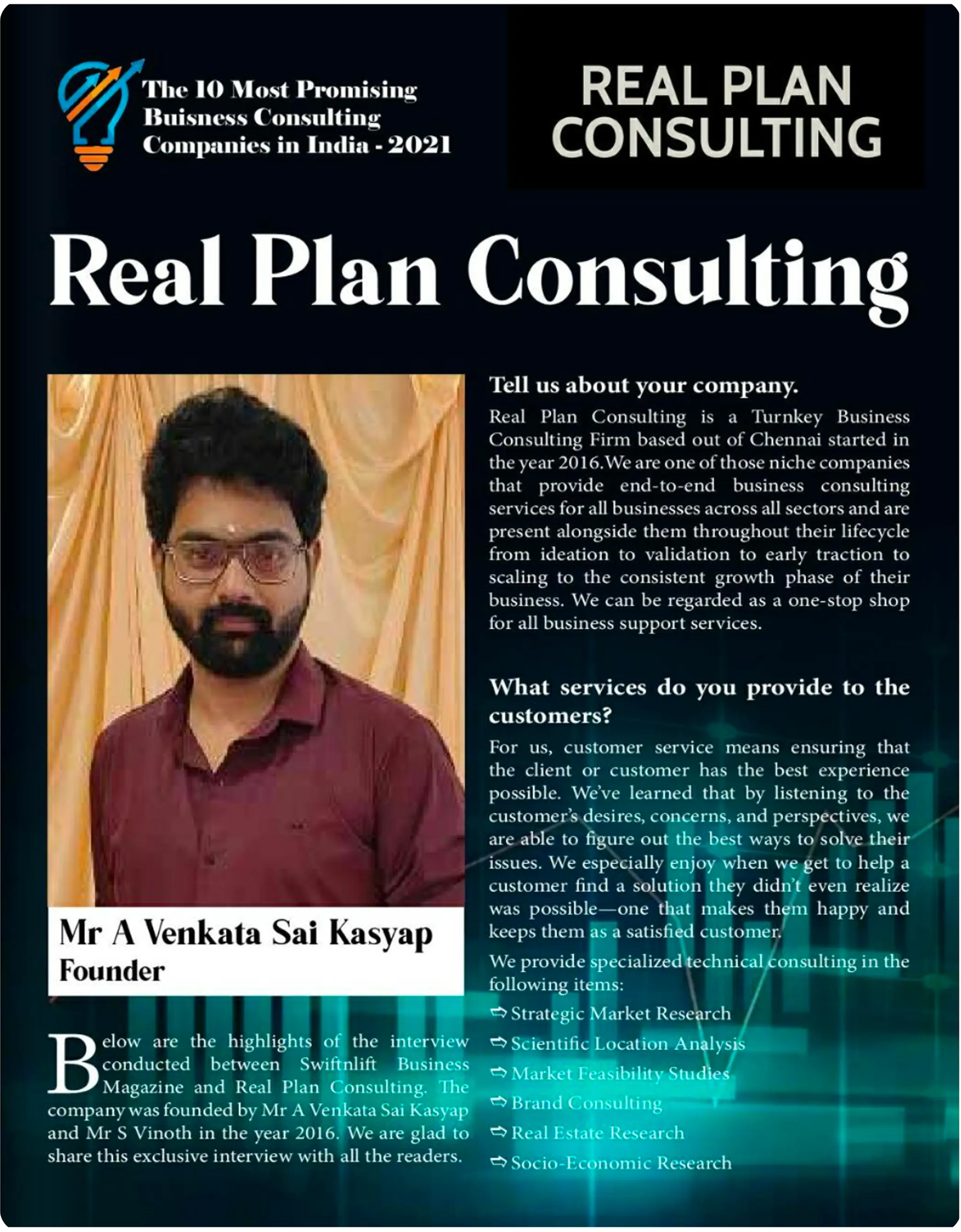Real Plan Consulting award certificate